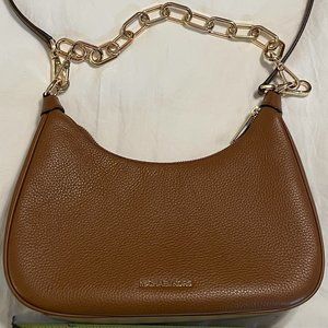 Michael Kors Cora Medium Brown Pebbled Leather